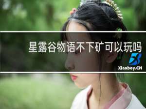 星露谷物语不下矿可以玩吗