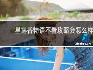 星露谷物语不看攻略会怎么样