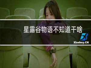 星露谷物语不知道干啥