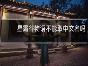星露谷物语不能取中文名吗