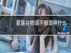 星露谷物语不酿酒种什么