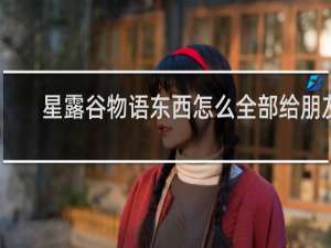 星露谷物语东西怎么全部给朋友