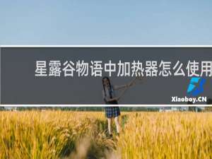 星露谷物语中加热器怎么使用