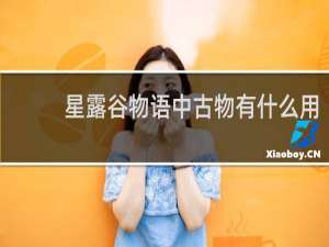 星露谷物语中古物有什么用
