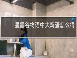星露谷物语中大鸡蛋怎么得