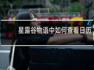 星露谷物语中如何查看日历