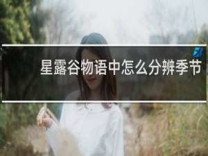 星露谷物语中怎么分辨季节