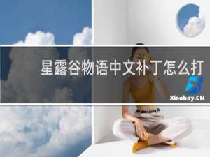 星露谷物语中文补丁怎么打