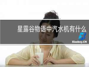 星露谷物语中汽水机有什么