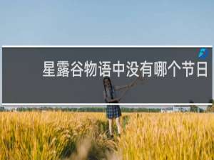 星露谷物语中没有哪个节日