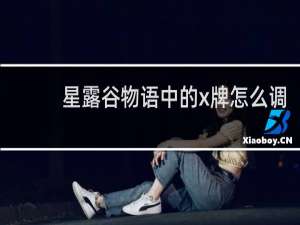 星露谷物语中的x牌怎么调