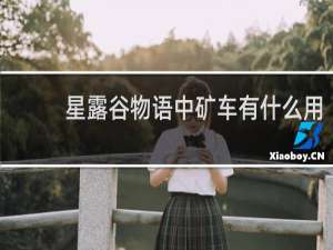 星露谷物语中矿车有什么用