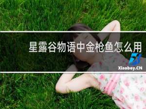 星露谷物语中金枪鱼怎么用