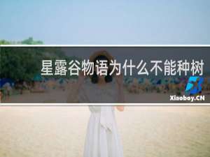 星露谷物语为什么不能种树