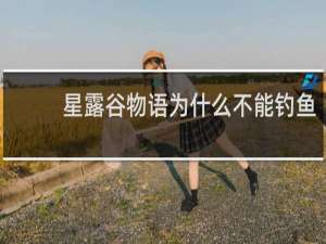 星露谷物语为什么不能钓鱼