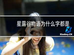 星露谷物语为什么字都是