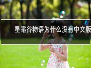 星露谷物语为什么没有中文版