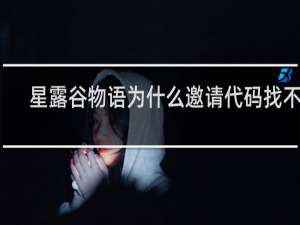星露谷物语为什么邀请代码找不到