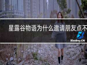 星露谷物语为什么邀请朋友点不了