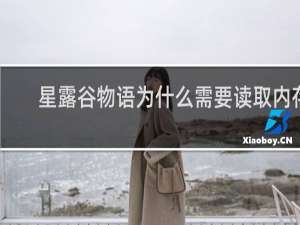 星露谷物语为什么需要读取内存