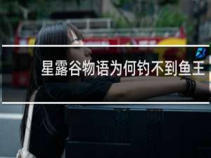 星露谷物语为何钓不到鱼王