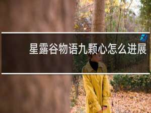 星露谷物语九颗心怎么进展