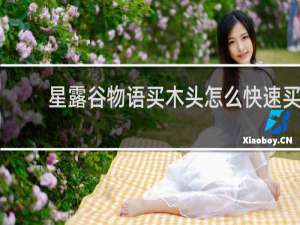 星露谷物语买木头怎么快速买