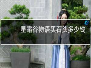 星露谷物语买石头多少钱