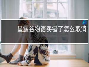 星露谷物语买错了怎么取消