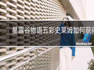星露谷物语五彩史莱姆如何获得