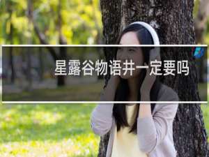 星露谷物语井一定要吗