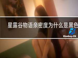 星露谷物语亲密度为什么是黑色的