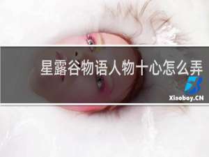 星露谷物语人物十心怎么弄