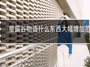 星露谷物语什么东西大幅增加范围