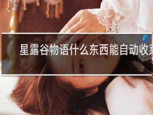 星露谷物语什么东西能自动收菜