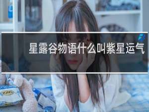 星露谷物语什么叫紫星运气