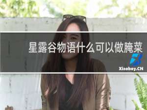 星露谷物语什么可以做腌菜