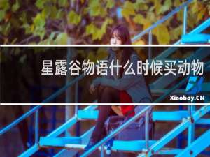 星露谷物语什么时候买动物