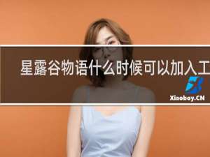 星露谷物语什么时候可以加入工作