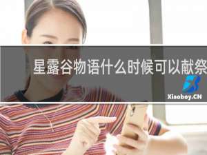 星露谷物语什么时候可以献祭