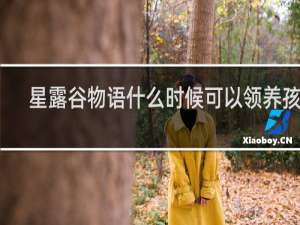 星露谷物语什么时候可以领养孩子