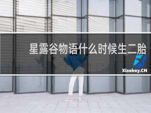 星露谷物语什么时候生二胎