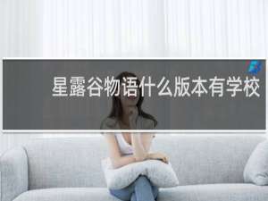 星露谷物语什么版本有学校