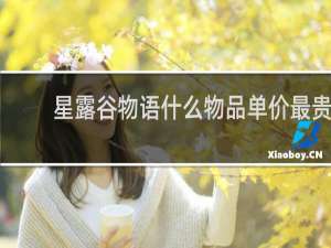 星露谷物语什么物品单价最贵