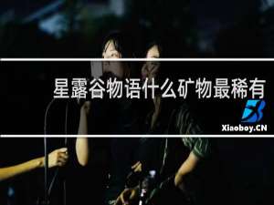 星露谷物语什么矿物最稀有