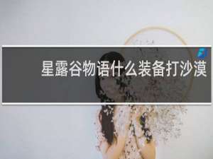 星露谷物语什么装备打沙漠