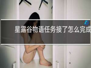 星露谷物语任务接了怎么完成