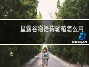 星露谷物语传输箱怎么用