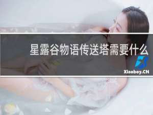 星露谷物语传送塔需要什么