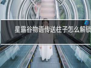 星露谷物语传送柱子怎么解锁